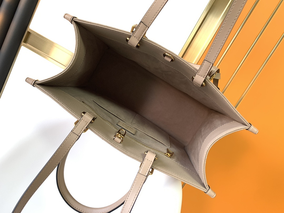 LV OnThe Go Medium Tote bag M45595 Apricot Gray - 35x27x14cm