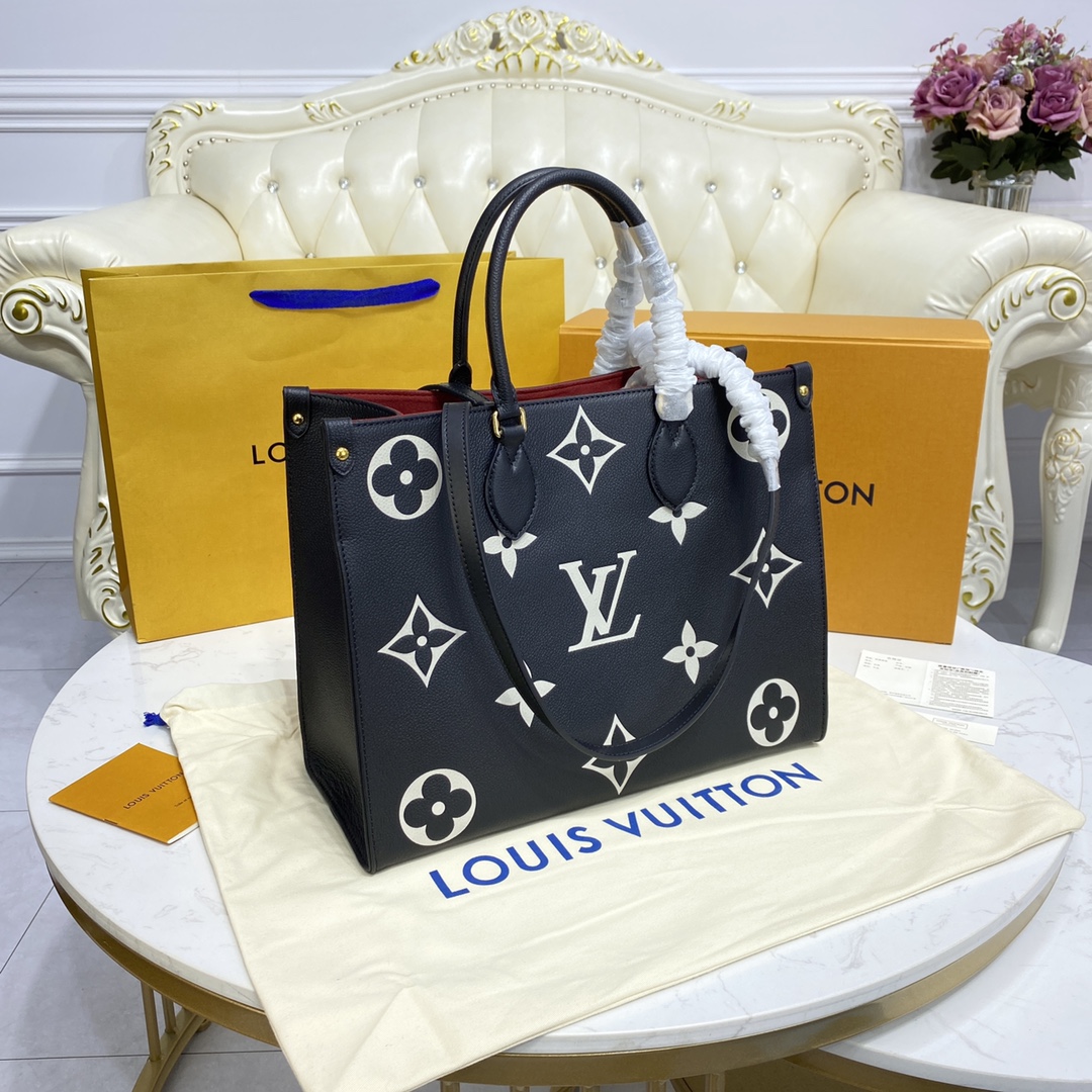 LV OnTheGo MM M45494 Black/Beige - 35 x 27 x 14 cm