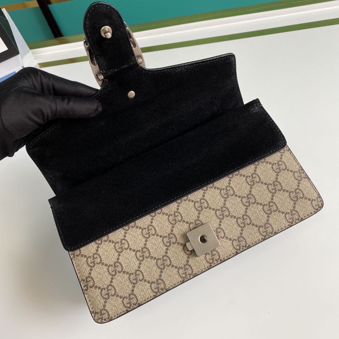 Gvc*1 dionysus small shoulder bag black suede 499623 - 25x13.5x7cm