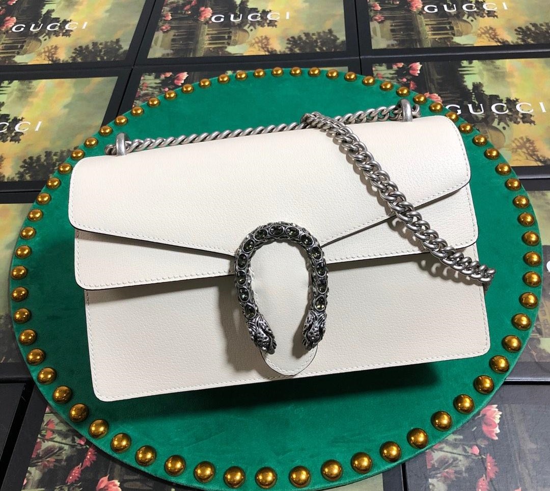 Gvc*1 small dionysus shoulder bag with large white 400249 - 28x17x9cm