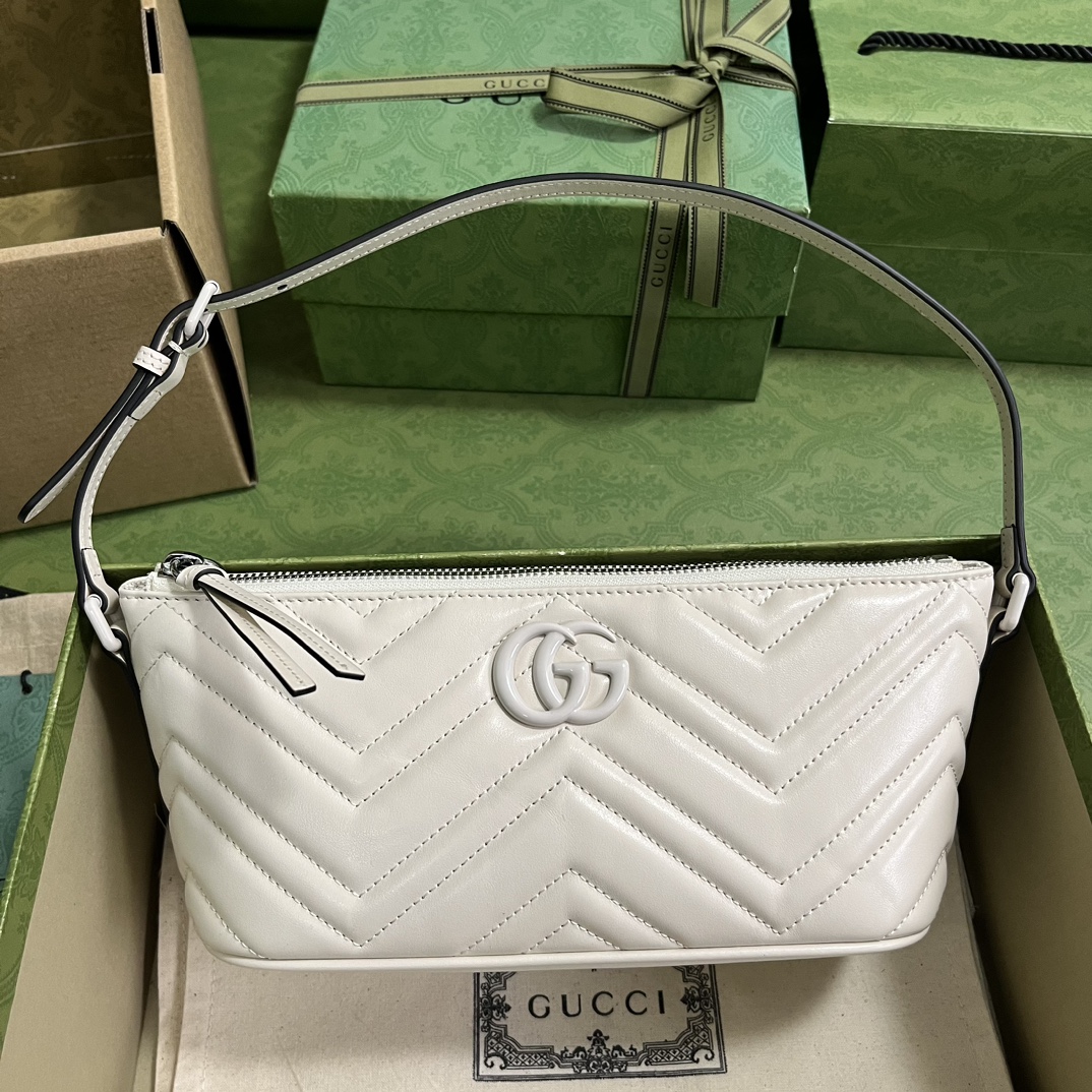 GG Marmont shoulder bag White 739166 – 23cm x 12cm x 10cm