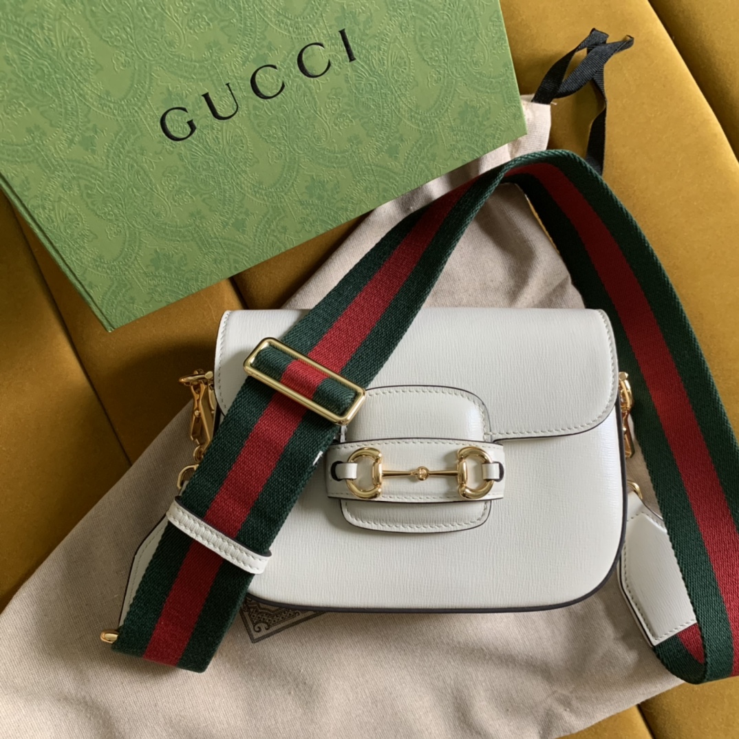 Gvc*1 horsebit 1955 mini bag white ‎658574 - 20.5x14.5x5cm