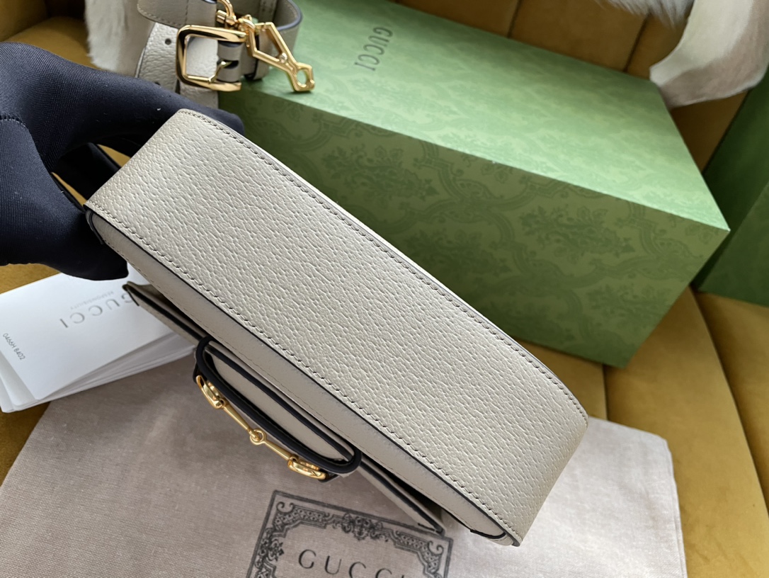 Gvc*1 horsebit 1955 mini bag light beige gg svp*me canvas ‎658574 - 20.5x14.5x5cm