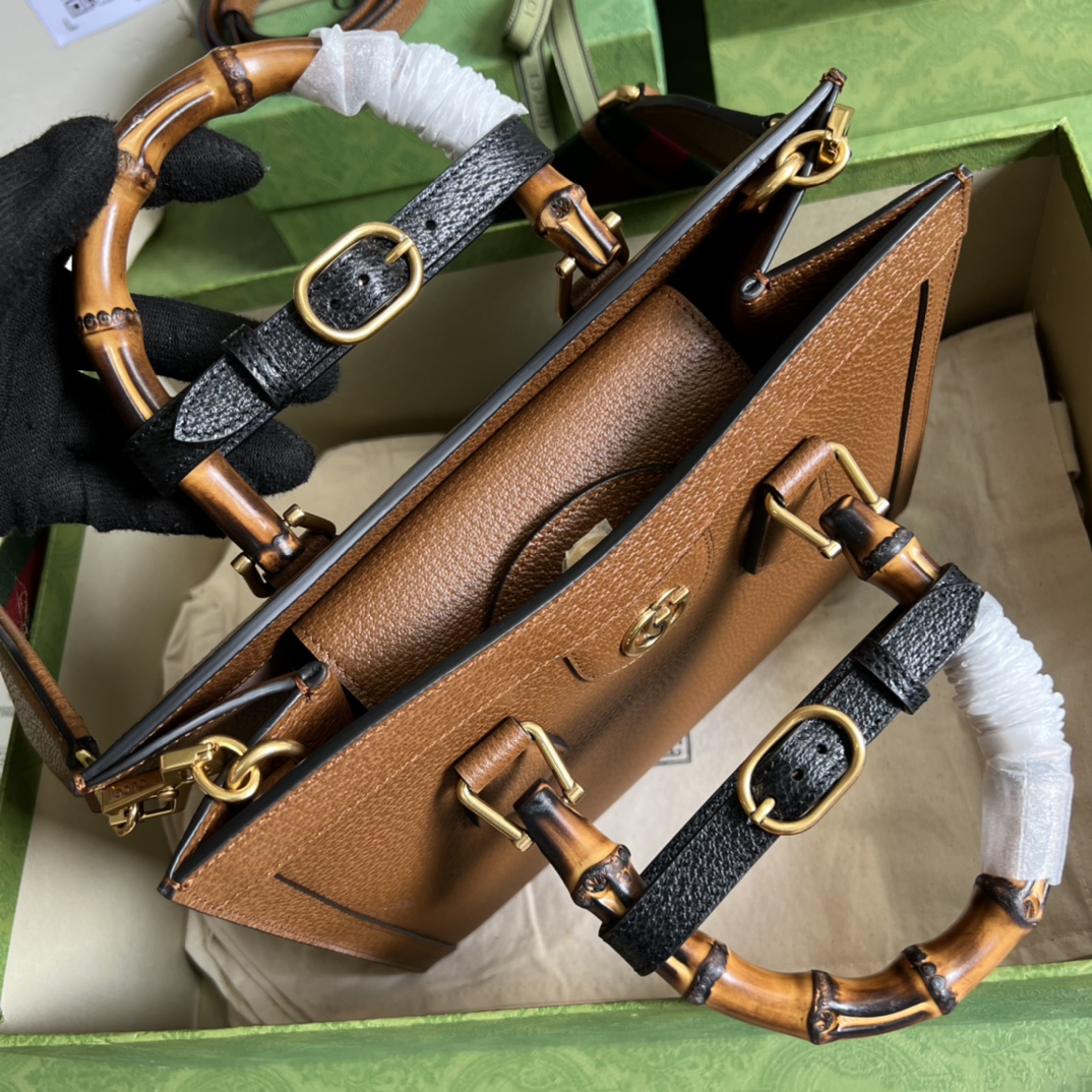 Gvc*1 diana medium tote bag  cuir leather 678842   - 35 x 30 x 14cm