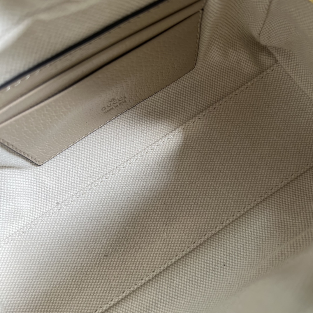 Gvc*1 ophidia mini gg top handle bag beige and white  724606  - 21x 12 x 10cm