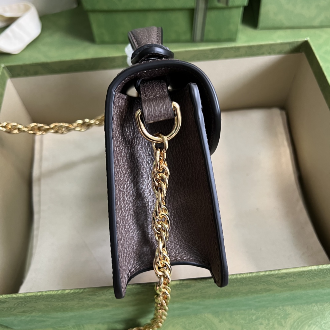 Gvc*1 ophidia gg mini shoulder bag brown 696180 - 17.5x13x6cm