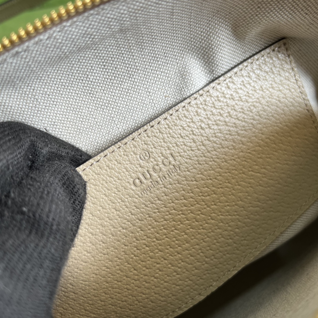 Gvc*1 ophidia small gg shoulder bag oatmeal leather 499621  - 23x19x8cm