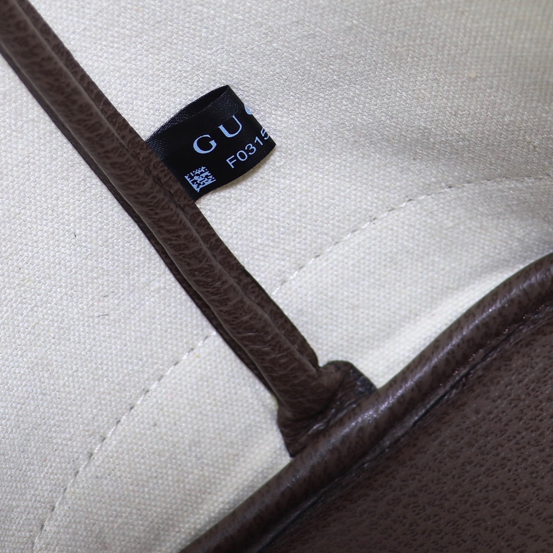 Gvc*1 ophidia small tote bag brown leather 726762 - 25 x 22 x 12cm