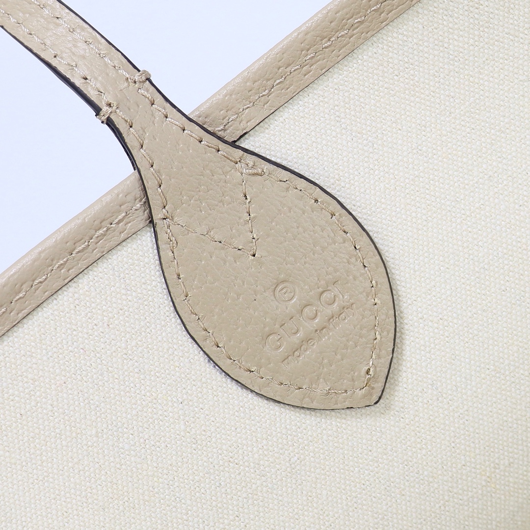 Gvc*1 ophidia small tote bag oatmeal leather  726762 - 25 x 22 x 12cm