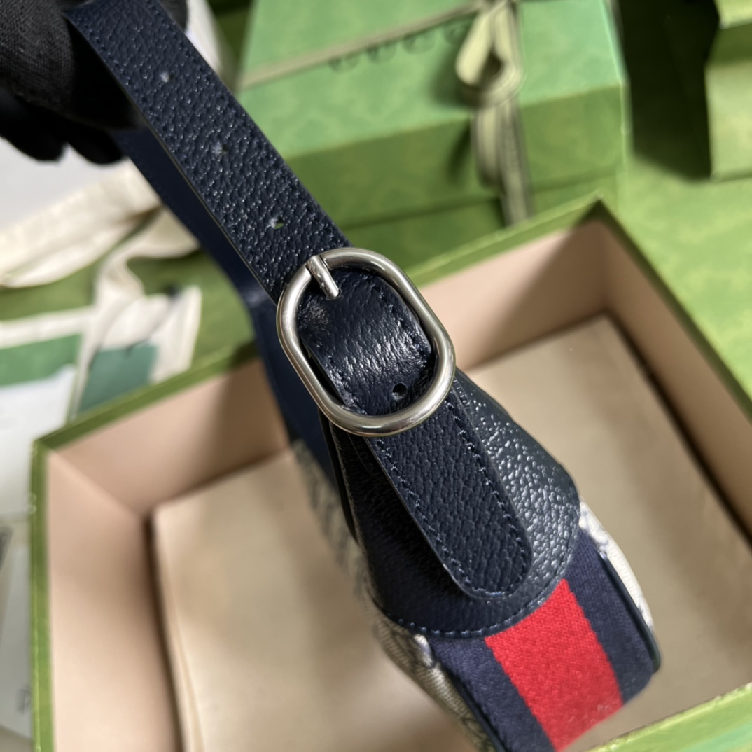 Gvc*1 ophidia gg mini bag black leather 658551  - 20x 15x5cm