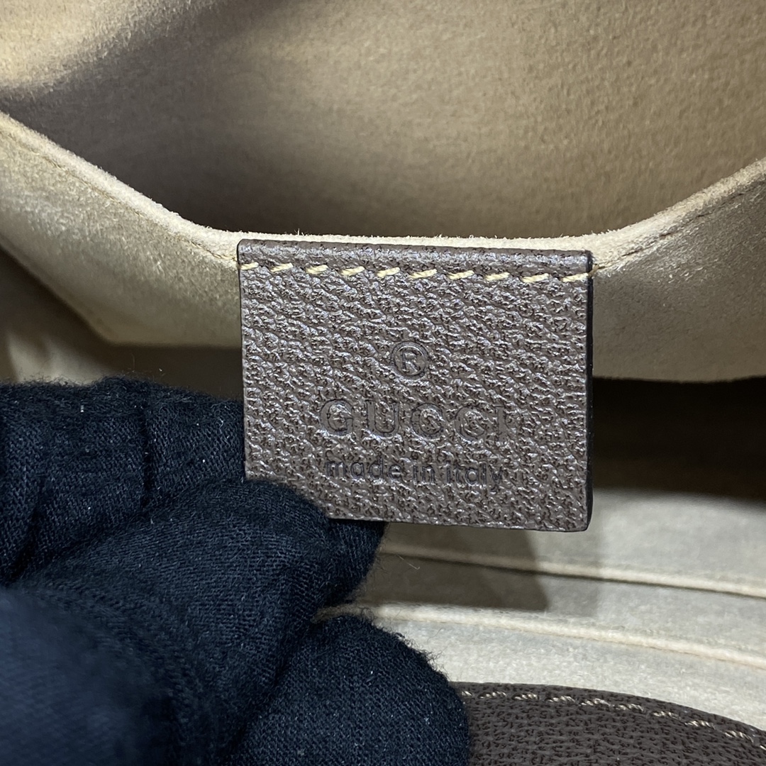 Gvc*1 ophidia medium tote bag brown leather 739730 - 38.5cm x 28.5cm x 15cm