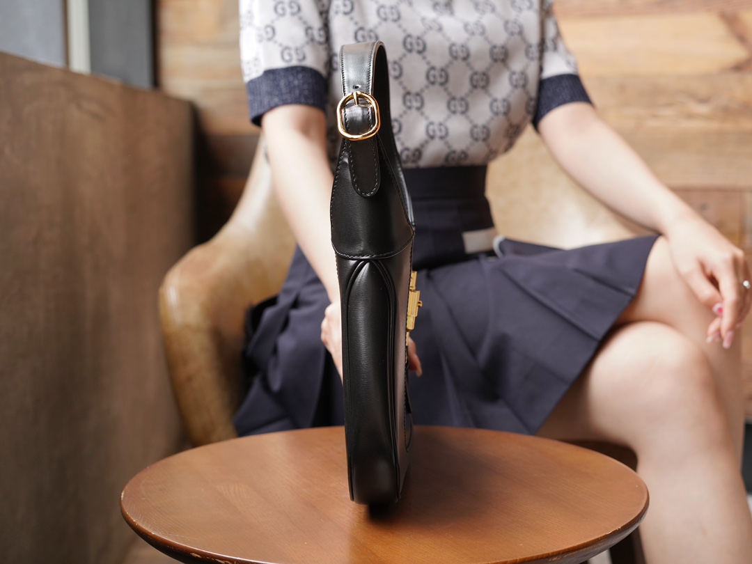 Gvc*1 jackie 1961 small shoulder bag black 636709- 27.5 x 19 x 4cm