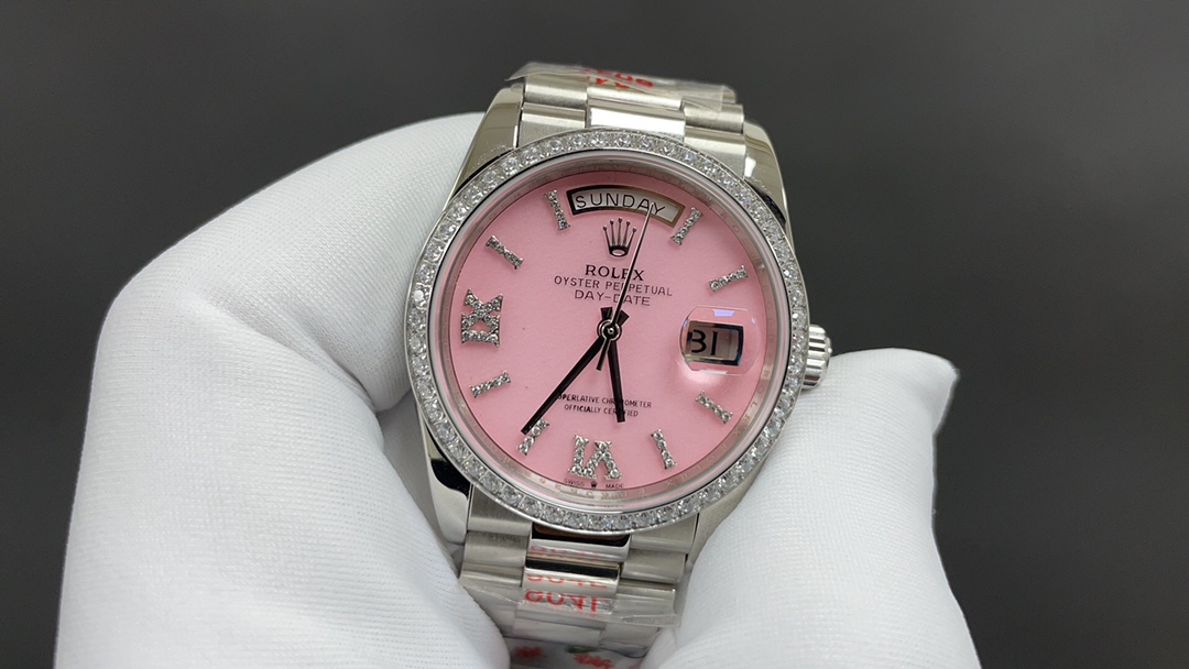 R01ex oyster perpetual 36mm pink day and date