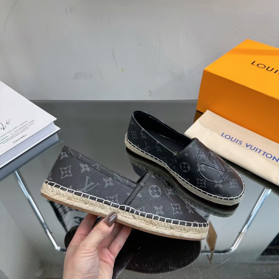 LV flat black shoes 35-42